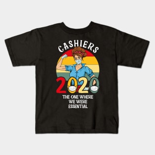 Cashiers - 2020 The One Where We Were Essential Kids T-Shirt